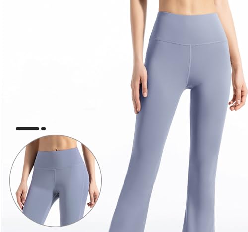 Allmeingeld Calças de ioga para meninas flare leggings para treino, roupas esportivas, cores lisas p