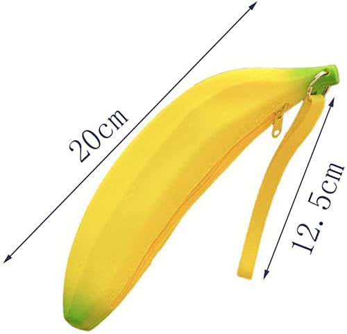 Image of Generic Cute Silicone Banana Coin Pencil Case Holder Coin Purse make up Bag, Yellow (AK-3)