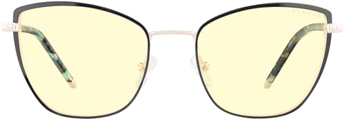 Image of GUNNAR Womens Computer Glasses - Erika Indigo Gold Amber Lens - Blue Light Blocking Anti Glare