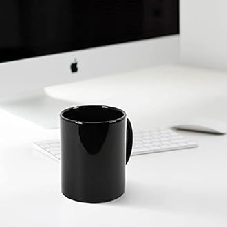 Large Coffee Mug, 22 OZ Coffee Mugs, 650ml Smooth Ceramic Tea Cups, Big Capacity and Handle, for Office, Home, Black