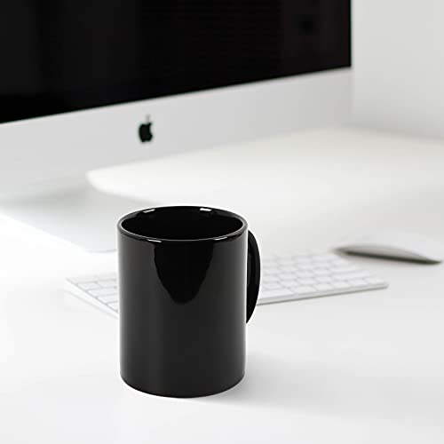 SHOWFULL Large Coffee Mug, 22 OZ Coffee Mugs, 650ml Smooth Ceramic Tea Cups, Big Capacity and Handle, for Office, Home, Black