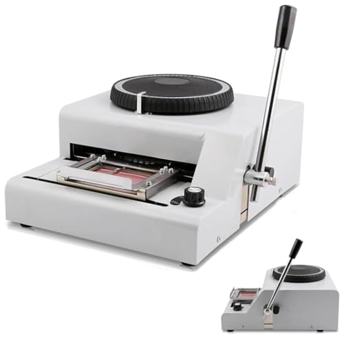Máquina de estampado manual de metal con 72 caracteres y 30 etiquetas de aluminio incluidas 2