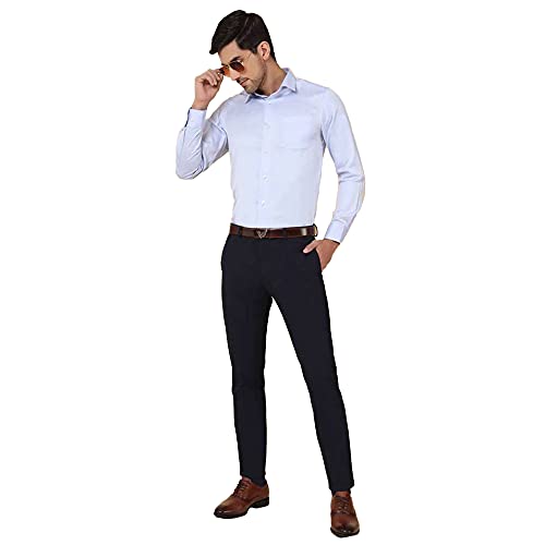 Image of Blackberrys Men's Cotton Solid Slim-Fit Formal Shirts