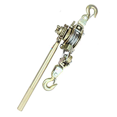Manual Winch, Cable Puller Hand Winch con 2 Ganchos