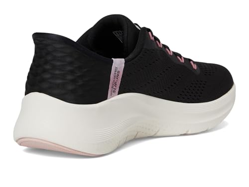 Skechers, Women, Arch Fit 2.0 Easy Chic Hands Free Slip-Ins, Black Rose Gold, 7.5, Medium