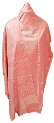 Image of Womens designer woolen suit for women with salwar and kashmiri shawl winter wear kani unstitched fabric set, stylish kurta pant set woollen dress material for women by pure pashmina wooltex