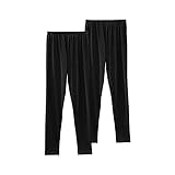 [ニッセン] レギンス･トレンカ レディース 綿混１０分丈レギンス２枚組 黒+黒 LL~3L