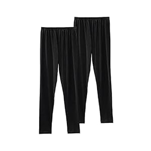 [ニッセン] レギンス･トレンカ レディース 綿混１０分丈レギンス２枚組 黒+黒 M~L" 