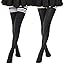 2 Pairs Longer/Regular: Plain Black, Black With Stripe a