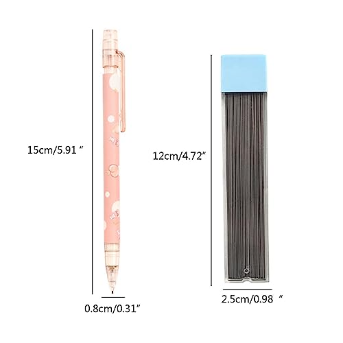 6 Pcs Mechanical Pencils 0.5mm Peach Automatic Pencils With Eraser School Office Supplies For Writing Drawing Sketching 6 Pcs Mechanical Pencils With Eraser Peach Automatic Pencil School Office Supply