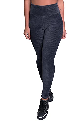 Calça Legging Feminina Veludo Cotelê Cintura Alta