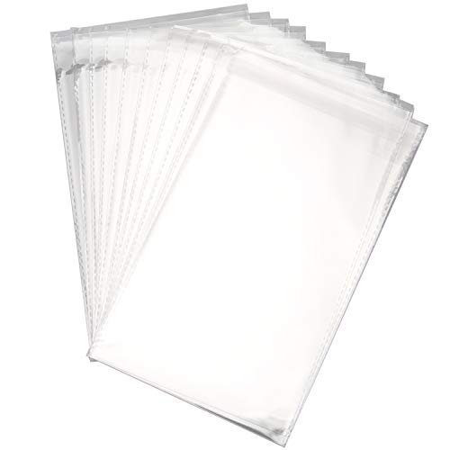 Foraineam 400PCS 6 x 9 Resealable Cellophane Bags Clear Cello Bags, 3.5 Mils Thick Candy Bread Cookie Poly Bags