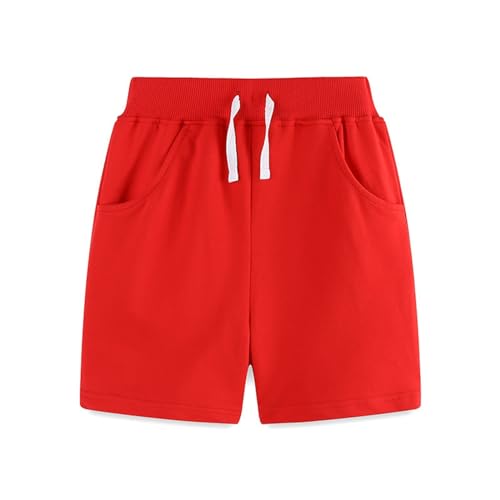 Kids Boys Casual Solid Sweat Shorts Summer Elastic Waist Athletic Short Pants Lightweight Comfortable Bottom