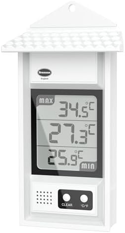 Amazon.com : Brannan Digital Max Min Greenhouse Thermometer ...