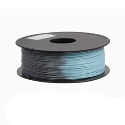 Consorti di stampa 3D PLA a 2 colori per la temperatura+1.75 mm filo sensibile termico materiale 3D Accuratezza della resistenza FDM 0.03 mm bobina da 1 kg turns blu nero