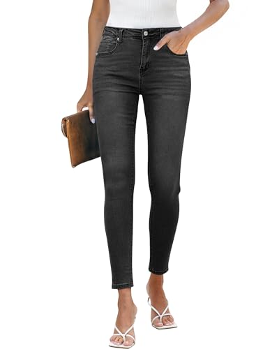 LookbookStore High Waisted Jeans for Women Cute Jeans Black Pants Skinny Jeggings Jeans for Women High Waist Stretchy Womens Jeggings Jeans Business Casual Pants for Women Size Small Size 4 6