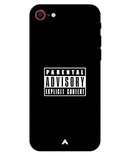 Image of Premium Explicit Case for iPhone 8 Soft-Touch Metal TPU Back Cover, Shockproof, Designer, Aesthetic Mobile Phone Case (Glossy Finish)