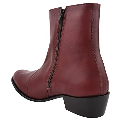 Image of LIBERTYZENO Mens Animal Print & Plain Leather Adults High Ankle Retro Dress Boots for Easter Gift