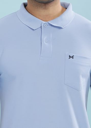 Image of Force NXT Polo Neck T-Shirt for Men Pack of 1 | Regular Fit T-Shirt for Men | Premium Super Combed Rich Cotton Polo Shirt | Men's Ultra Soft Half Sleeve T-Shirt