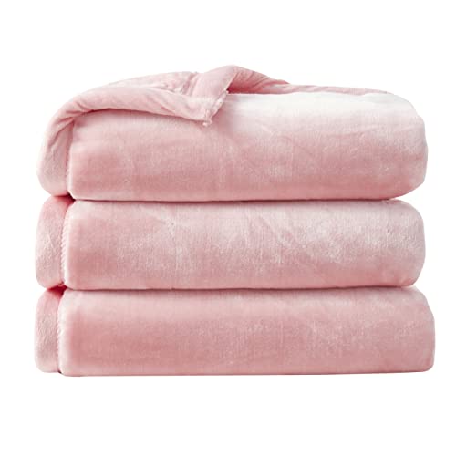 Image of Clara Clark Baby Blanket for Girls - Micro Mink Ultra Plush Baby Fleece, Soft and Cozy Warm Kids Blanket - 30 x 40, Light Pink