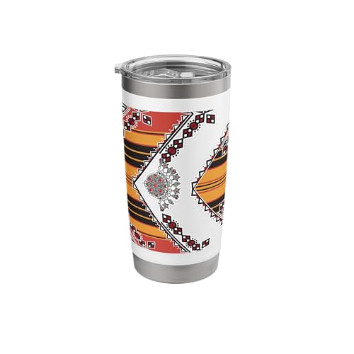 Kabyle Tafzimth Amazigh Jewellery - Algerian Decoration Stainless Steel Insulated Tumbler