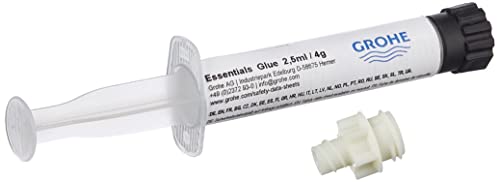 GROHE Essentials, Kleber für Badaccessoires ohne Bohren (geeignet für Marmor, Fliesen, Glas, Kunststoff, Holz, Metall etc., Aushärtungszeit 24 Stunden), 40915000 GROHE Essentials, Kleber für Badaccessoires ohne Bohren (geeignet für Marmor, Fliesen, Glas, Kunststoff, Holz, Metall etc., Aushärtungszeit 24 Stunden), 40915000