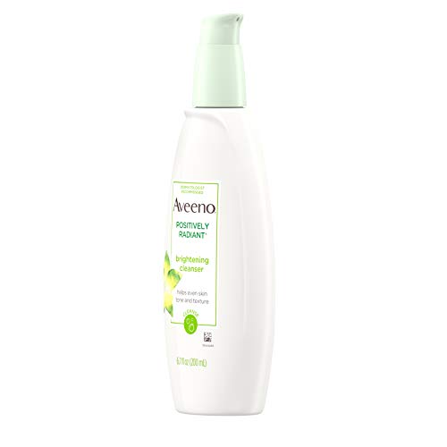 Aveeno Positively Radiant Brightening Facial Cleanser For Sensitive Skin, Non-Comedogenic, Oil-Free, Soap-Free & Hypoallergenic, 6.7 Fl. Oz (Pack Of 2) #TOP7