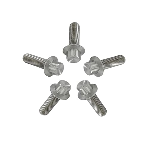 Image of Rison Titanium M7 Titanium Split Rim Bolts for 3pc /2pc Wheels (M7x24mm, Silver)