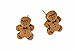 Miniblings Lebkuchenmann Ohrstecker Stecker Ohrringe Weihnachten Lebkuchen braun - Handmade Modeschmuck I Ohrringe Stecker Ohrschmuck