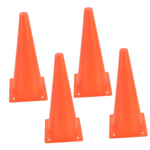 GALPADA Training Cones 4pcs 32cm Soccer Cones Plastic for Driveway Safety Boys and Girls