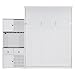Ball & Cast Murphy Bed with Charging Station and Large Storage Drawer,Murphy Bed Cabinet Hidden Wall Beds w/Slat Support,No Box Spring Needed,can be Folded,for Small Room,White+Walnut