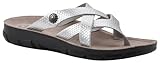 CLIFFS BY WHITE MOUNTAIN Banksy Womens Sandal 85 BM US SilverMetallic