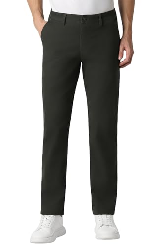 Image of Peter England Men's Regular Fit Mid Rise Pants