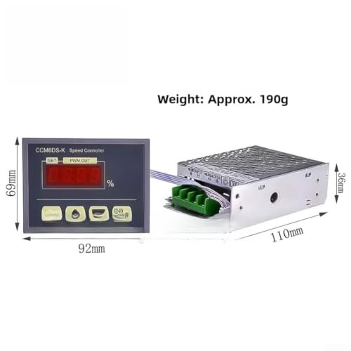 Regulador digital DC 21kHz con controlador motor PWM 12V-80V 30A suave 7