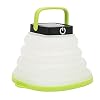 Cikonielf LED Solar Camping Lantern Foldable Portable LED Camping Lamp IP65 Waterproof USB Camping Light for Fishing Outdoor Camping (Green Frame)