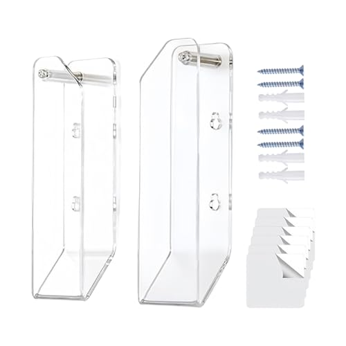 Lunaobrik Soporte para ordenador portátil, acrílico universal, transparente, artículo para el hogar con pegamento y tornillos, soporte para ordenador portátil de escritorio, para teclados, consolas de