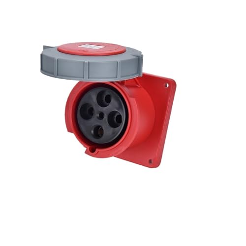 Connecteur industriel triphasé 4P 125A IP67, prise aviation encastrée