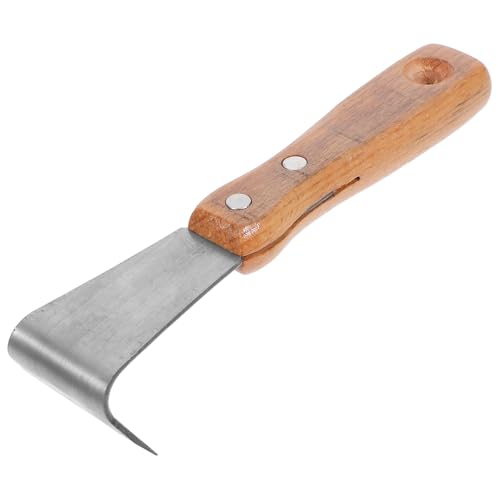 jojofuny Pelador de Corteza para Árboles Frutales, Herramienta Manual de Descortezado de Acero Inoxidable con Mango de Madera, Útil para Jardín y Huerto, Resistente y Práctico para