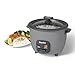 Starfrit Electric Rice Cooker – 10 Cups – Ceramic Non-Stick Coating without PFAS – Steamer Basket, Measuring Cup & Service Spoon - 400W - Grey