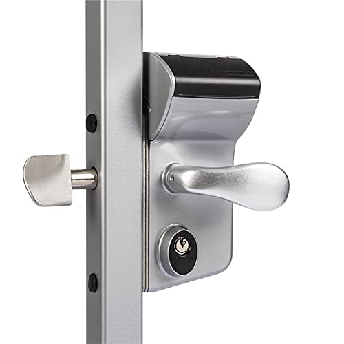 Serrure à code mécanique LLKZ mécanisme INOX pour portails coulissants - Alu brut, Tube de 80x80mm