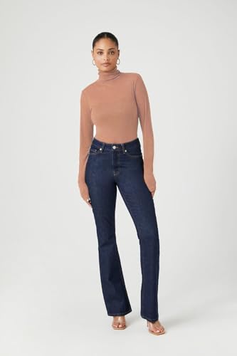 Image of Emmalise Womens Turtleneck Top Long Sleeves Fitted Ribbed Top