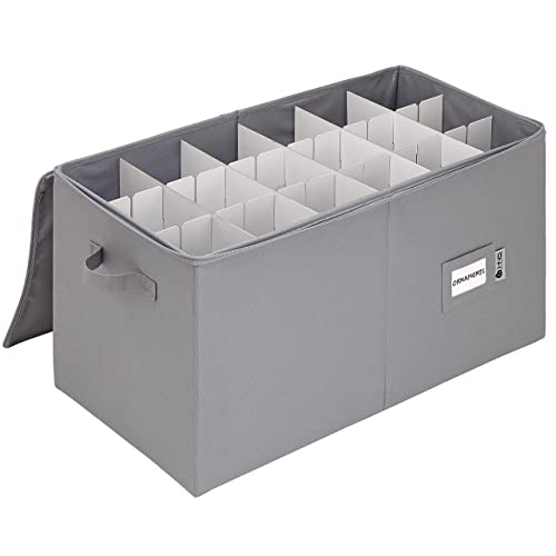 Christmas Ornament Storage Container With Dividers -Box Stores Up To 54-4" Ornaments, Zippered, Convenient, Adjustable, Heavy Duty 600D, Large Organizer Bin To Protect And Store Holiday Décor (Grey) #TOP7