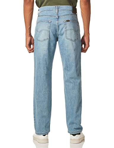 Image of Lee Men's Cotton Blend and Polyester Regular Fit Straight Leg Jeans