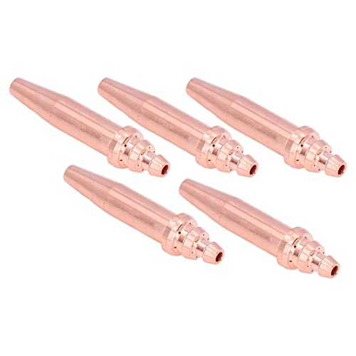 5Pcs Acetylene Cutting Tips Copper Integral Acetylene Flame Cutting Accessories, Multifunctional Accessory For Home Use