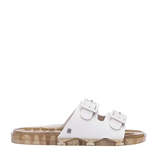 Chinelo Melissa Wide - 35 - Branco/casca de Arroz