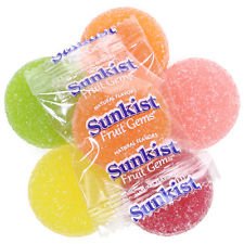 Sunkist ( 2 PACK ) Natural Flavors Fruit Gems Soft Candy Made With 5 Fruit Juices 2lb Each