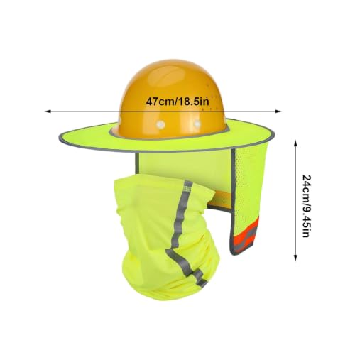 Sombrero visera para casco de ala completa y protector solar de cuello laboral 2