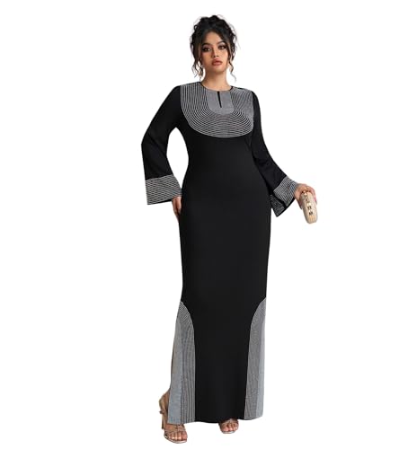 Image of PORRCEY Women's Sexy Elegant Rhinestone Bodycon Dress Hot Drilling Clubwear