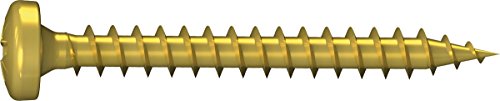 Preisvergleich Produktbild Unimet UM763179 Spanplattenschrauben, gelb, 100 Stück