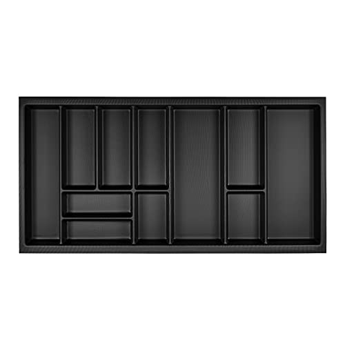 ORGA-BOX Junker Slim Range-couverts 925 x 476 mm gris lave structure perlée pour armoires de cuisine de 100 cm Range-couverts parfaitement adapté au système...